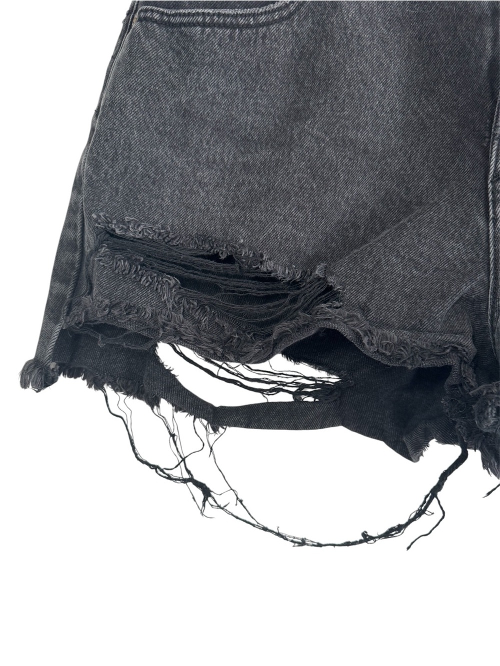 ROLLA'S Dusters Black Distressed High-Rise Slim Denim Shorts Size 31 - Picture 8 of 10